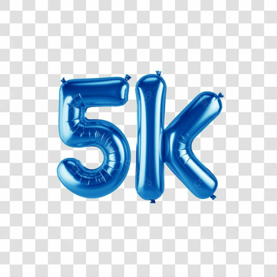 Icone 5k Balões Azul PNG com fundo transparente