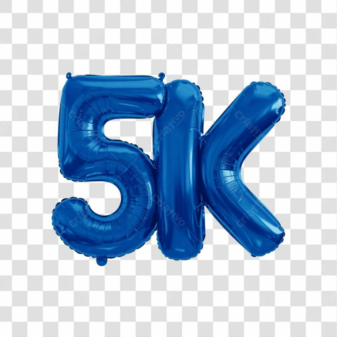 Icone 5k Balões Azul PNG com fundo transparente