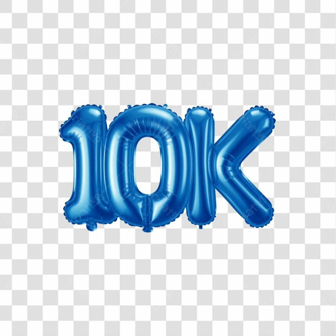 Icone 10k Balões Azuis PNG com fundo transparente