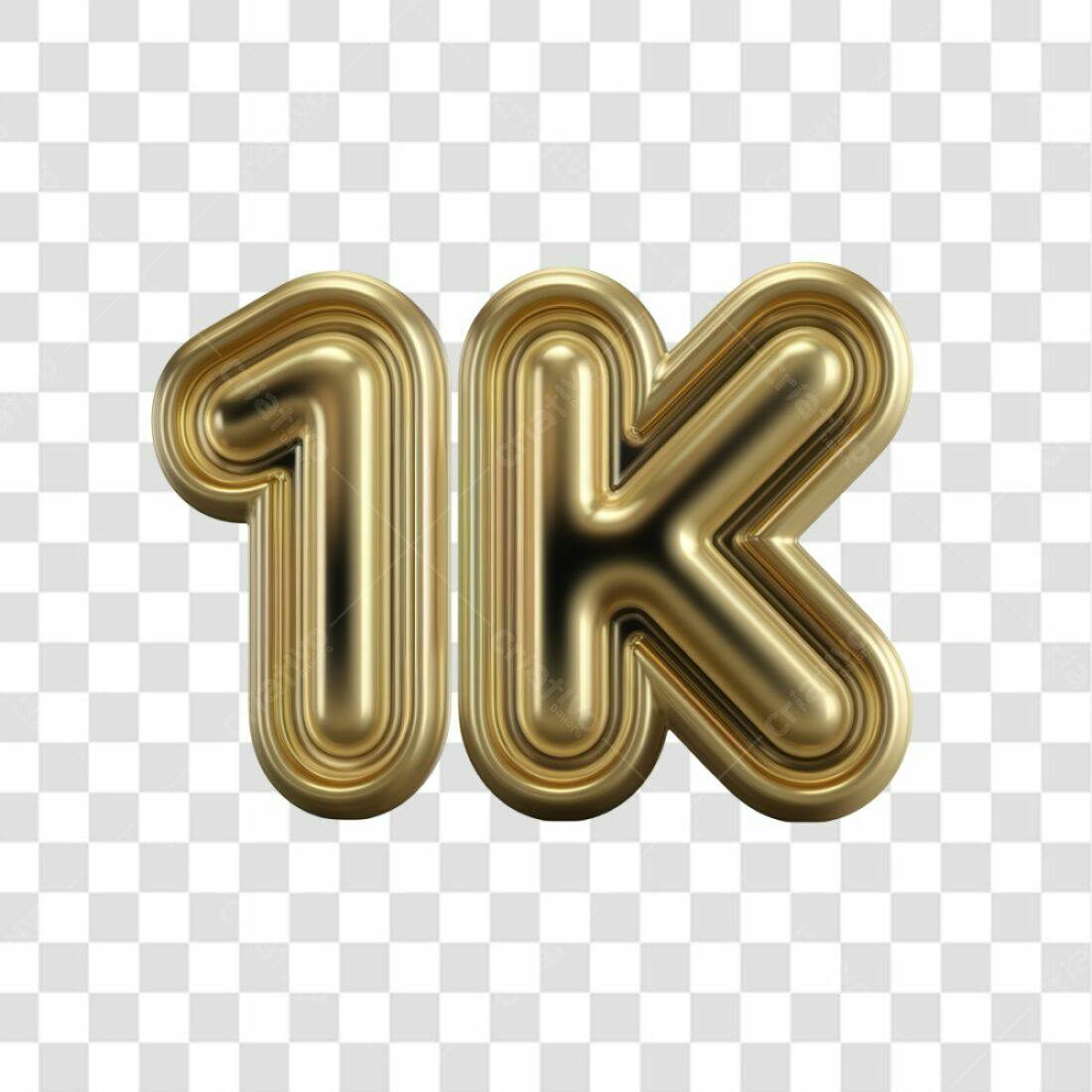 Icone 1k Seguidores PNG com fundo transparente