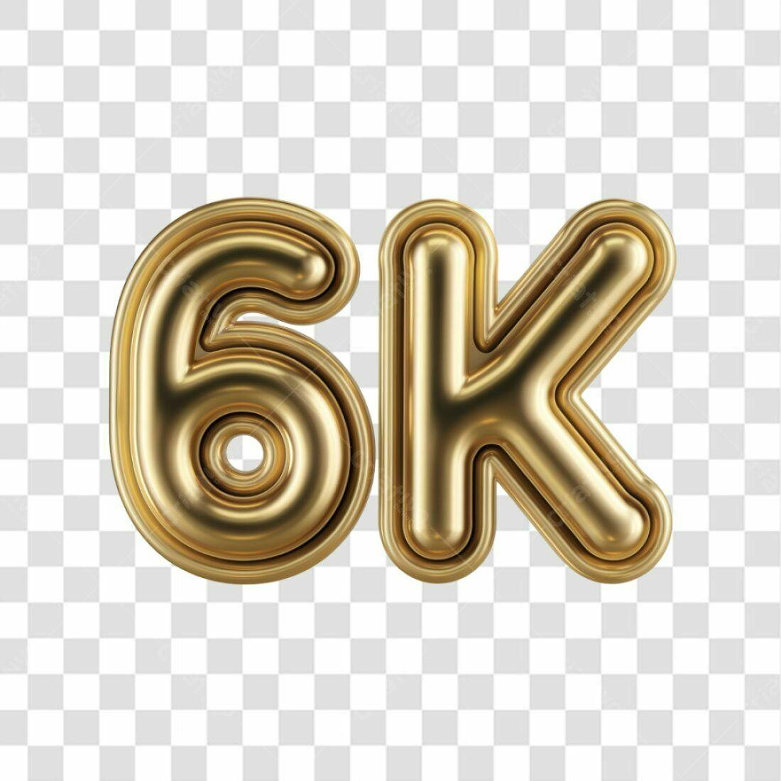 Icone 6K Seguidores PNG com fundo transparente
