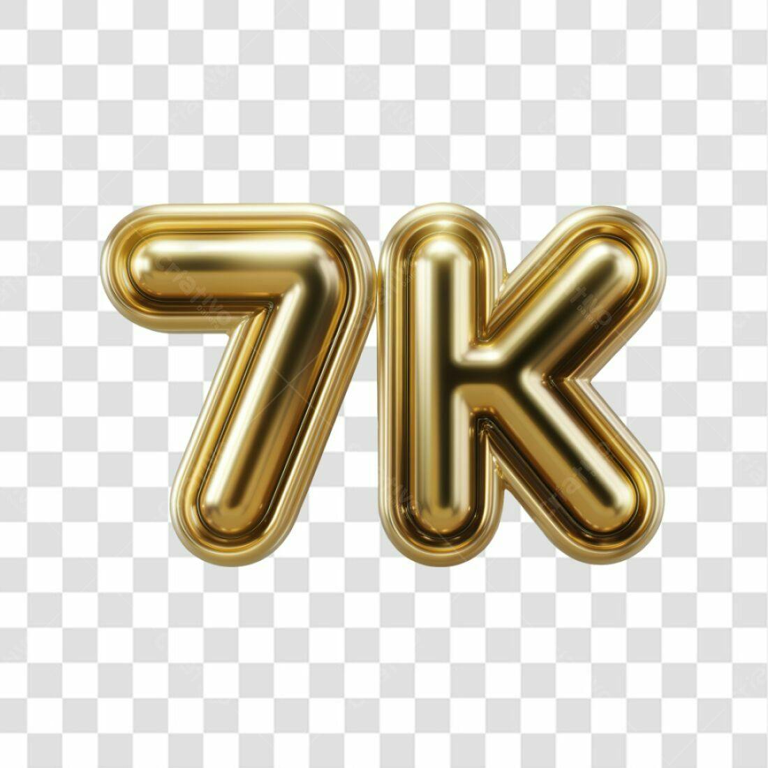 Icone 7K Seguidores PNG com fundo transparente