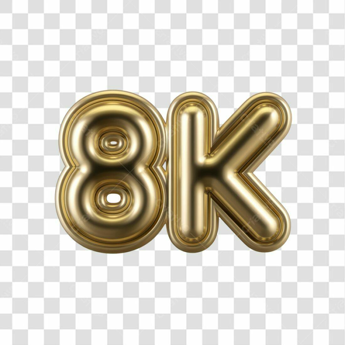 Icone 8k Seguidores PNG com fundo transparente