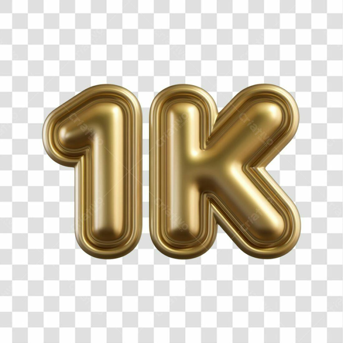 Icone 1K Seguidores PNG com fundo transparente