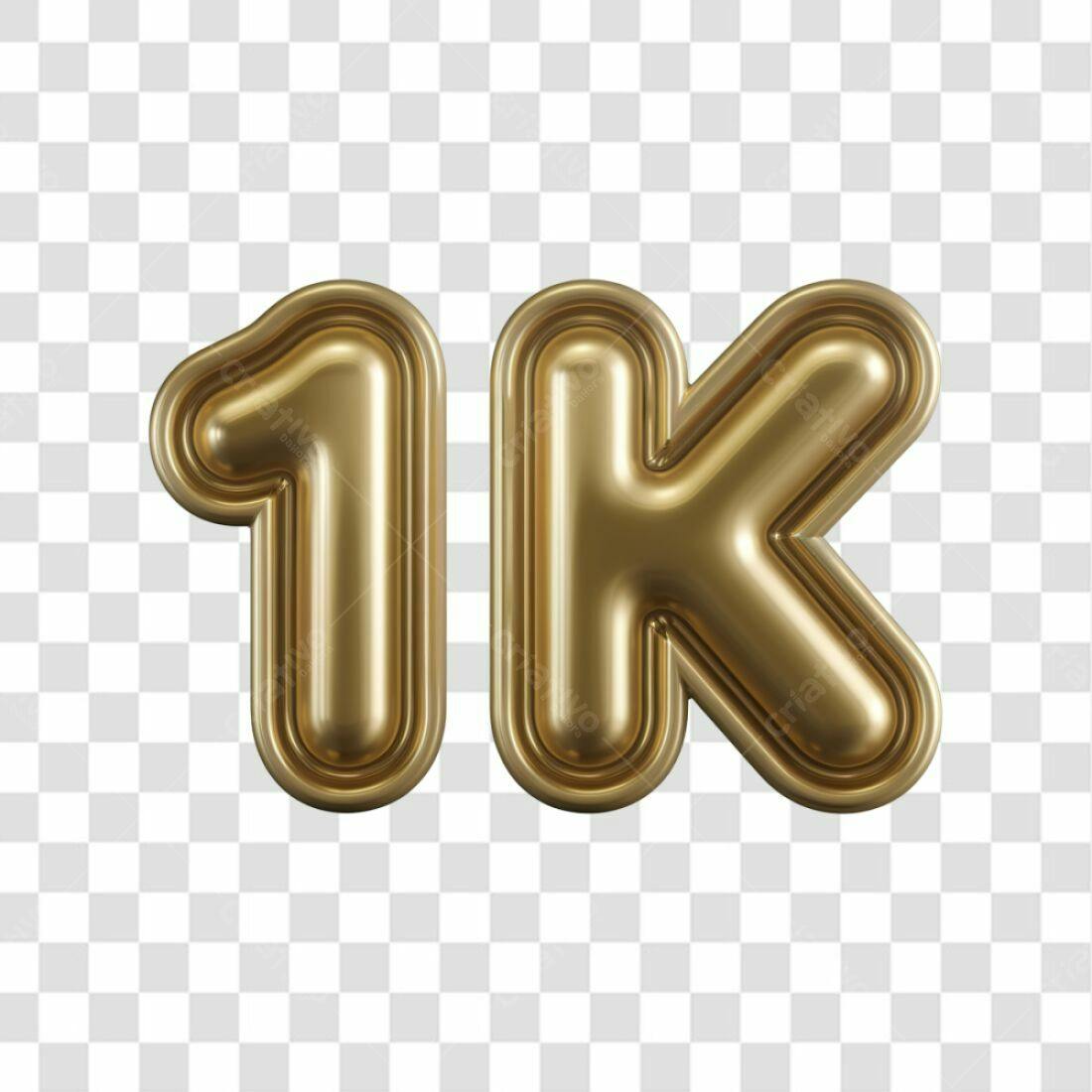 Icone 1K Seguidores PNG com fundo transparente