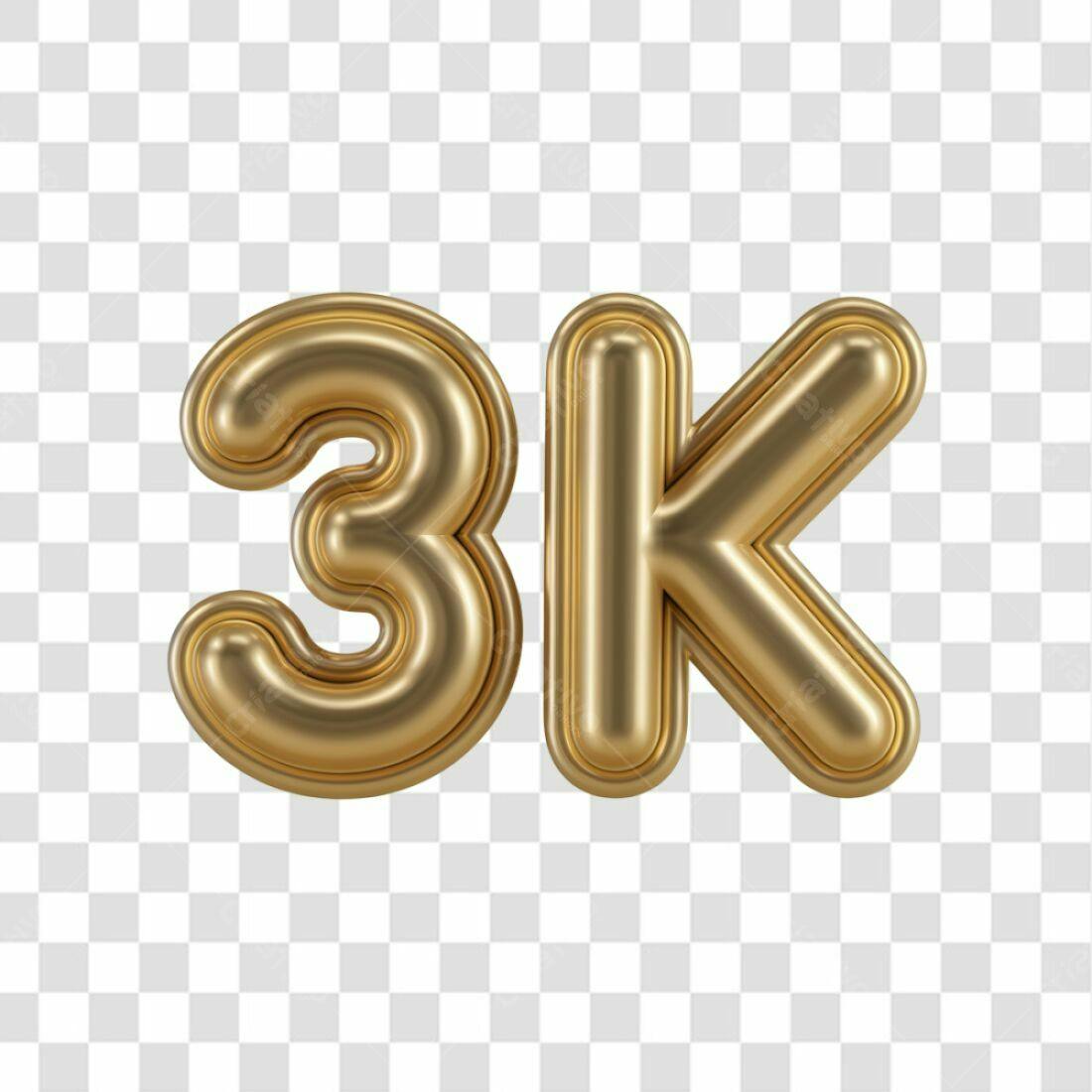 Icone 3K Seguidores PNG com fundo transparente