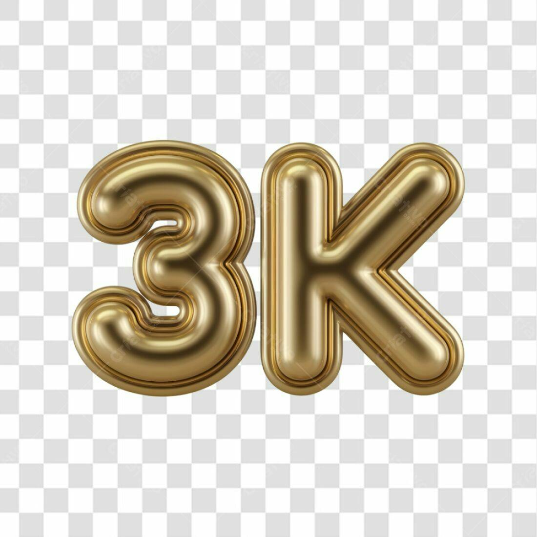 Icone 3K Seguidores PNG com fundo transparente