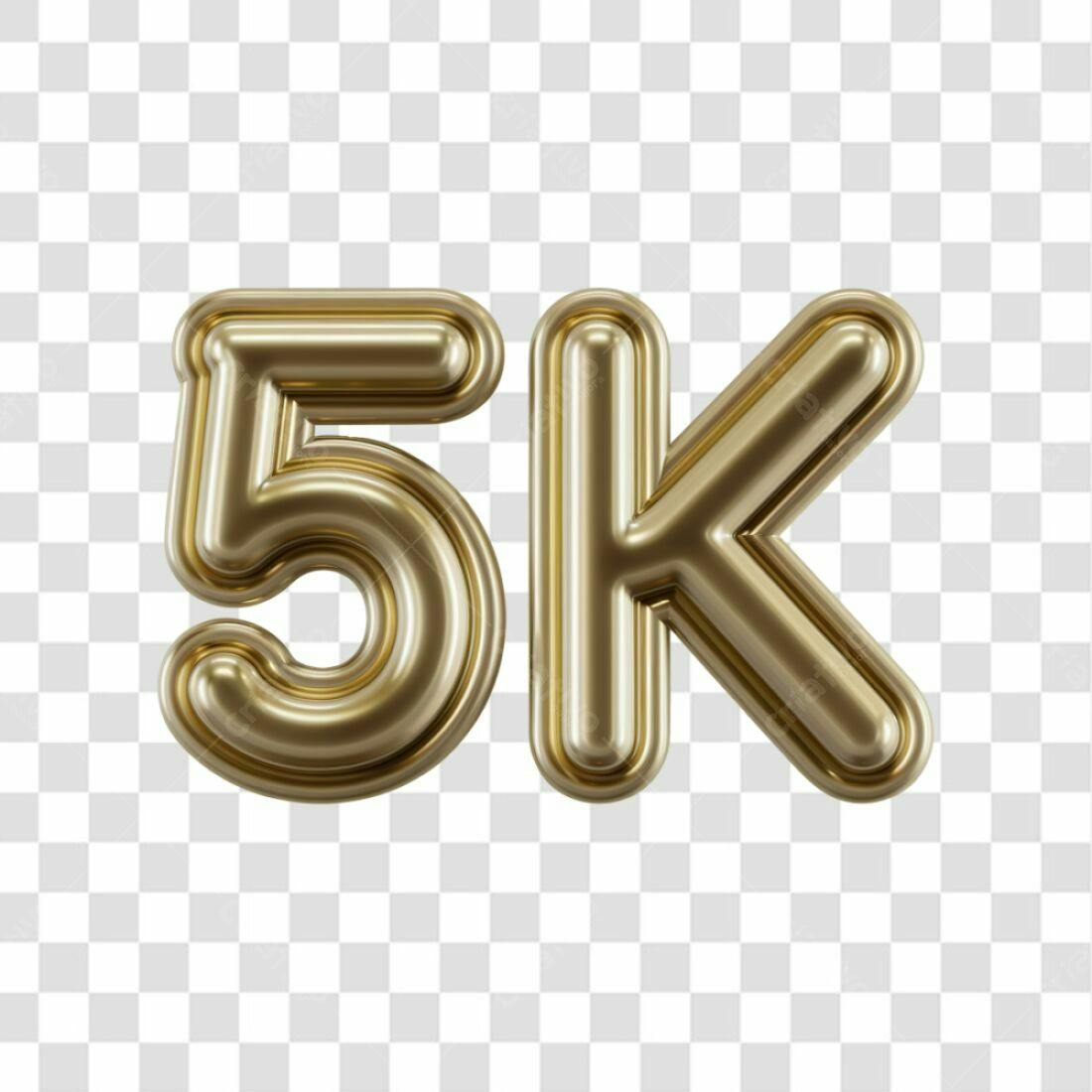 Icone 5K seguidores PNG com fundo transparente