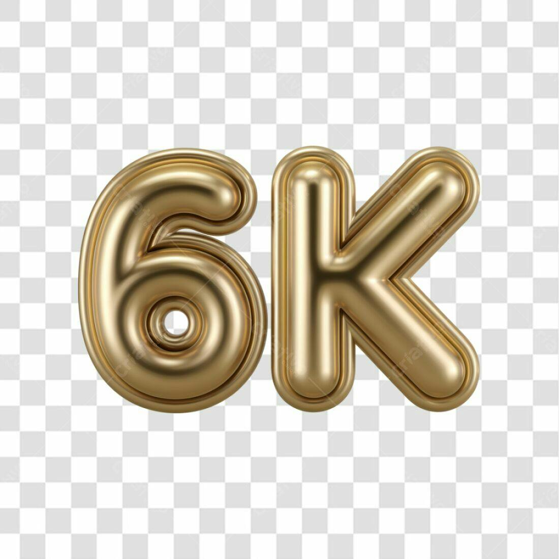 Icone 6k Seguidores PNG com fundo transparente