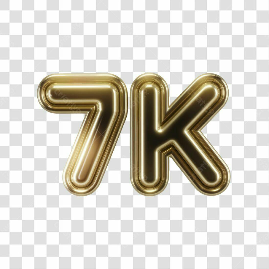 Icone 7K Seguidores PNG com fundo transparente