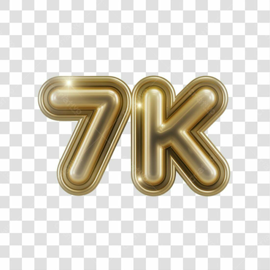 Icone 7K Seguidores PNG com fundo transparente