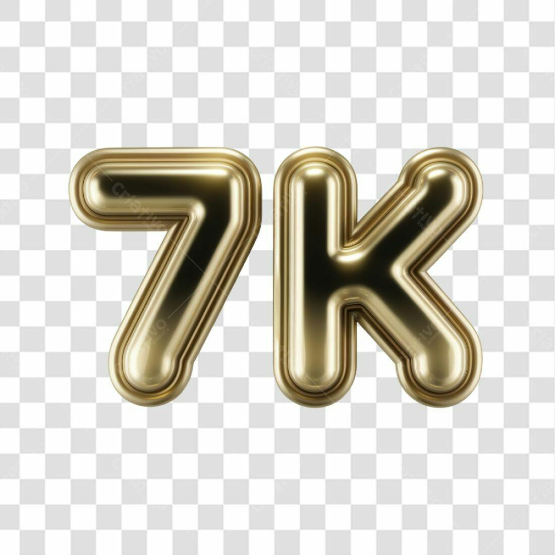 Icone 7K Seguidores PNG com fundo transparente