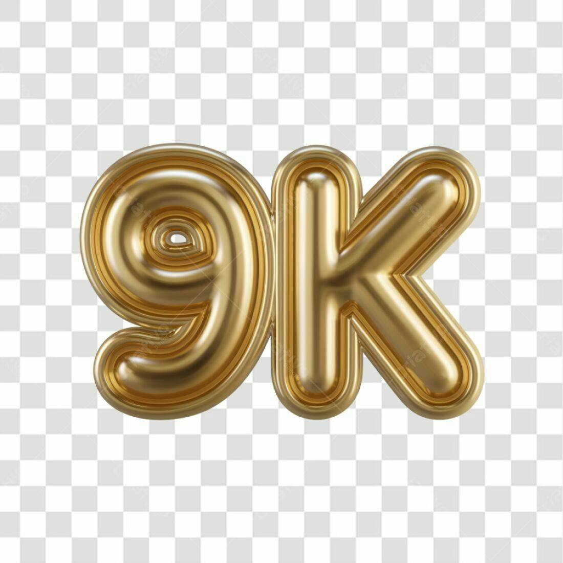Icone 9K Seguidores PNG com fundo transparente