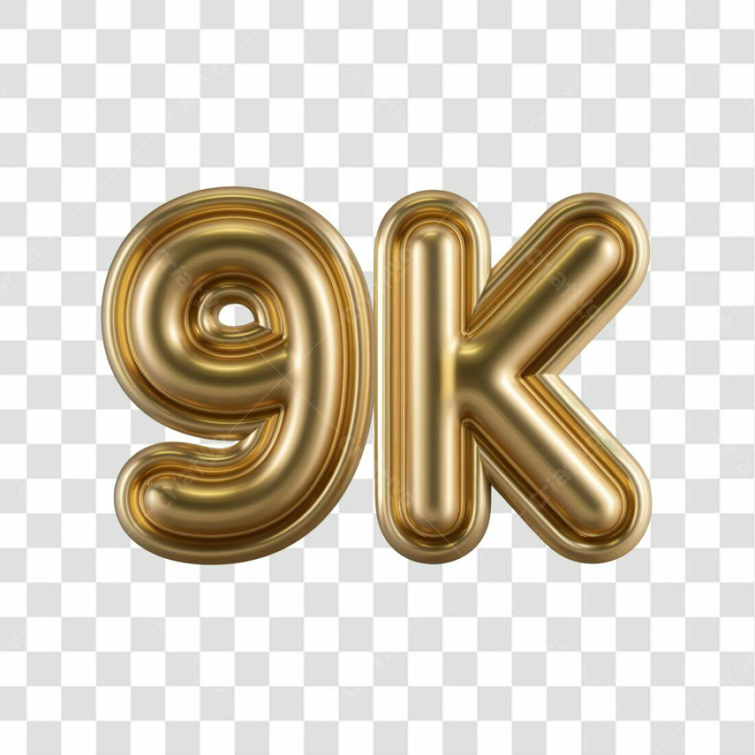 Icone 9k Seguidores PNG com fundo transparente