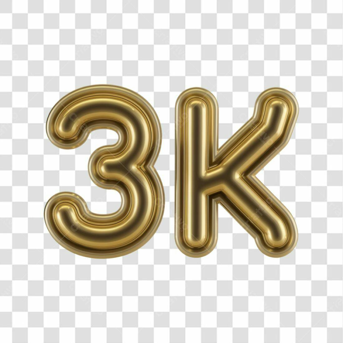 Icone 3k Seguidores PNG com fundo transparente