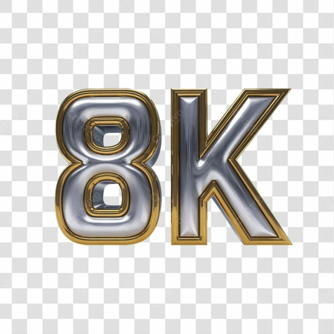 Icone 8K Seguidores PNG com fundo transparente