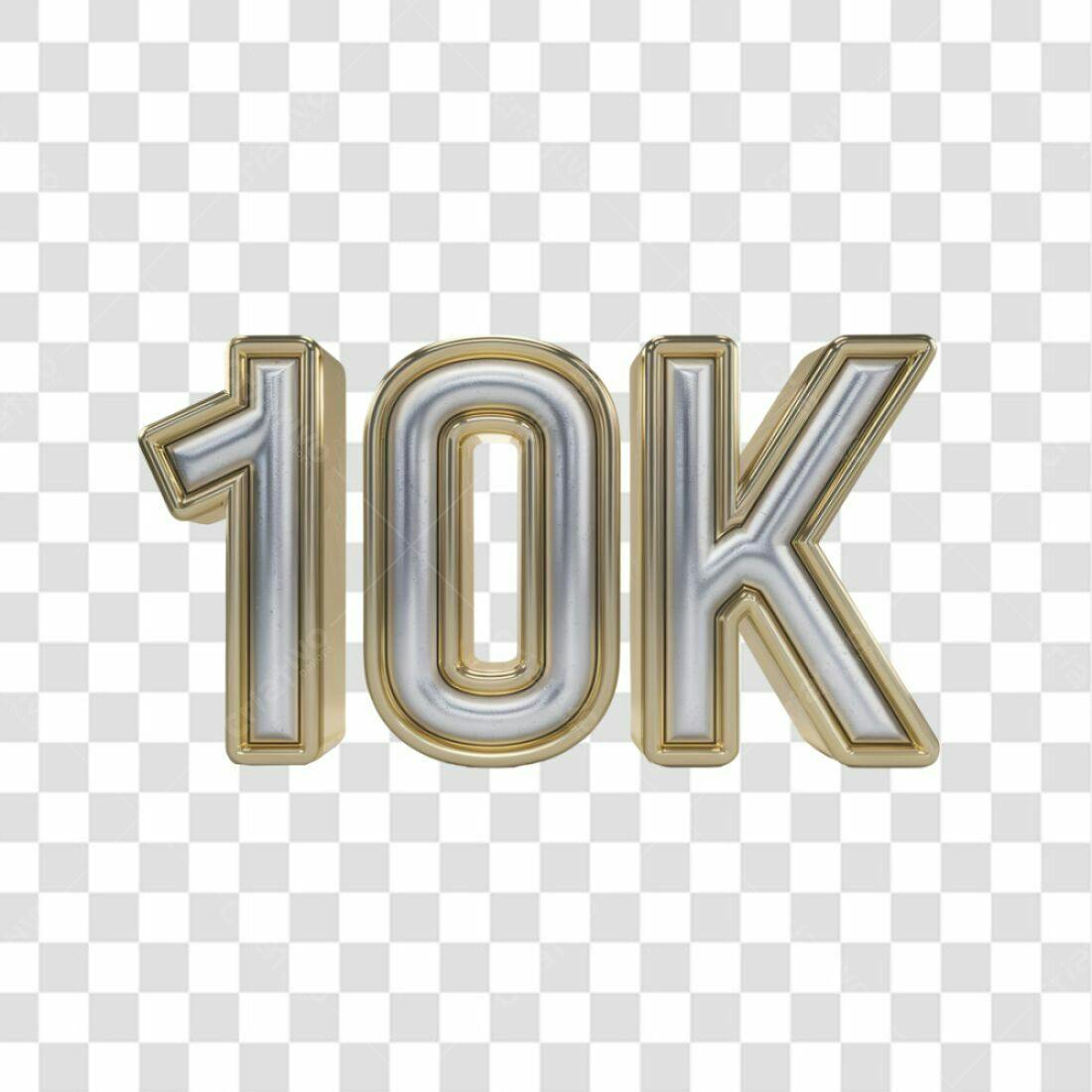 Icone 10k Seguidores PNG com fundo transparente