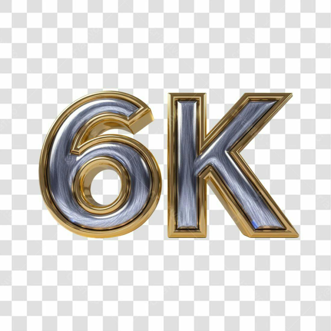 Icone 6K Seguidores PNG com fundo transparente