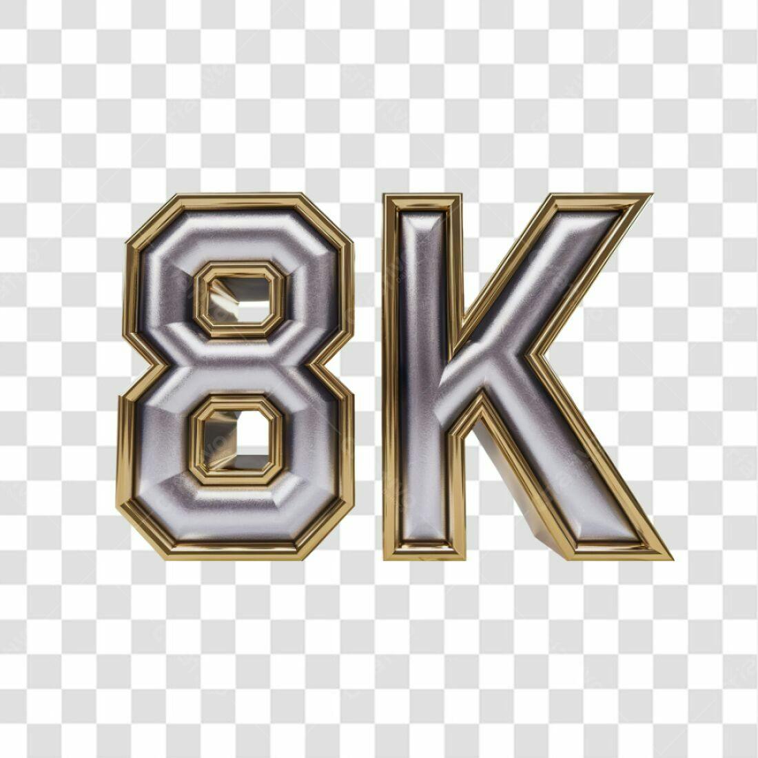 Icone 8K Seguidores PNG com fundo transparente