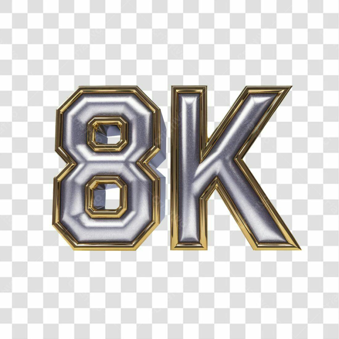 Icone 8K Seguidores PNG com fundo transparente