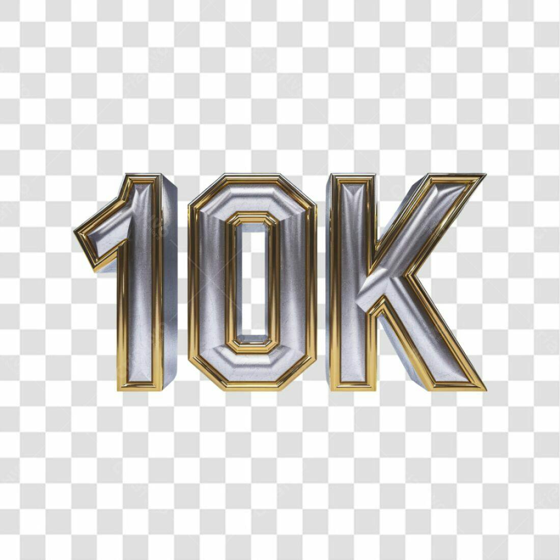 Icone 10k seguidores PNG com fundo transparente