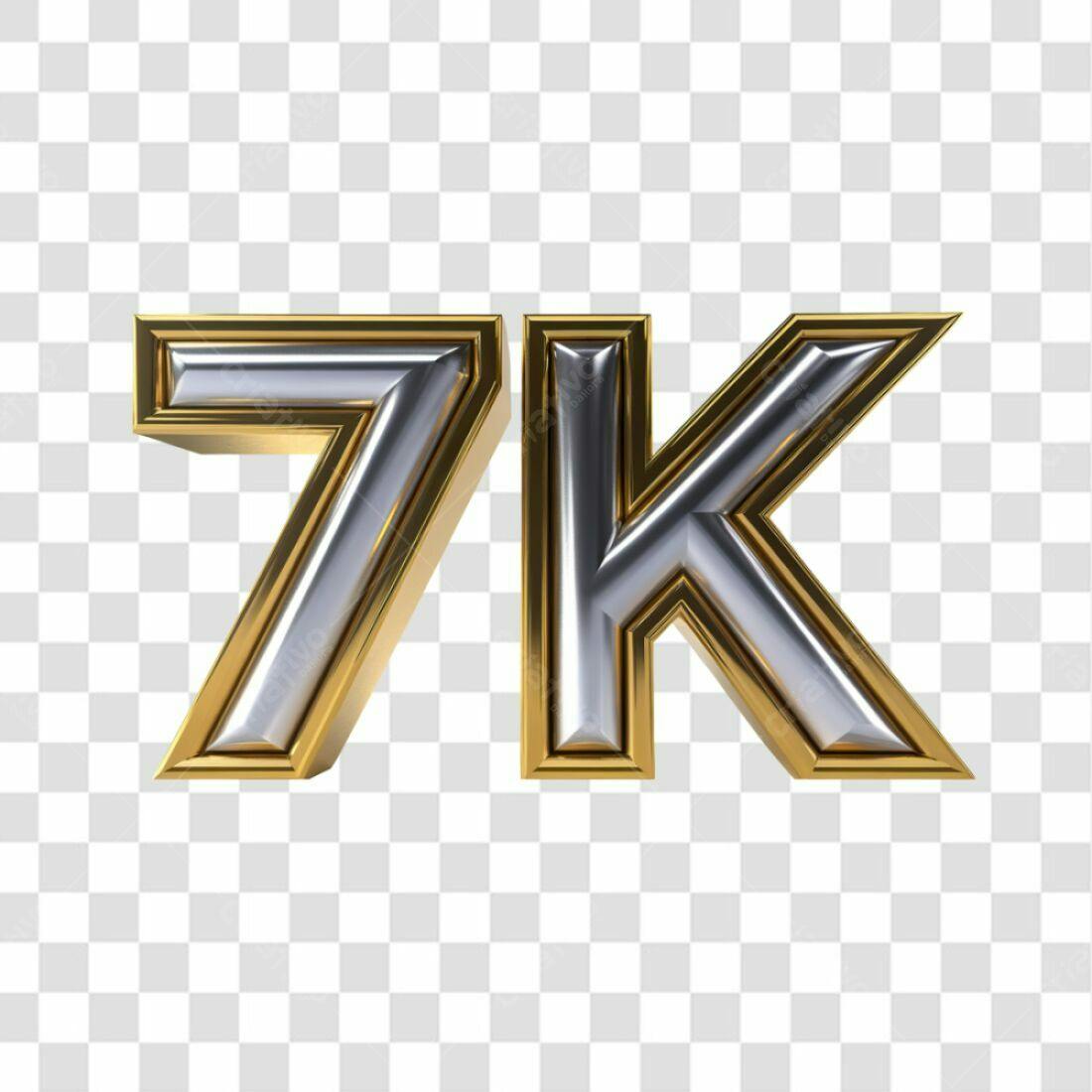 Icone 7K Seguidores PNG com fundo transparente