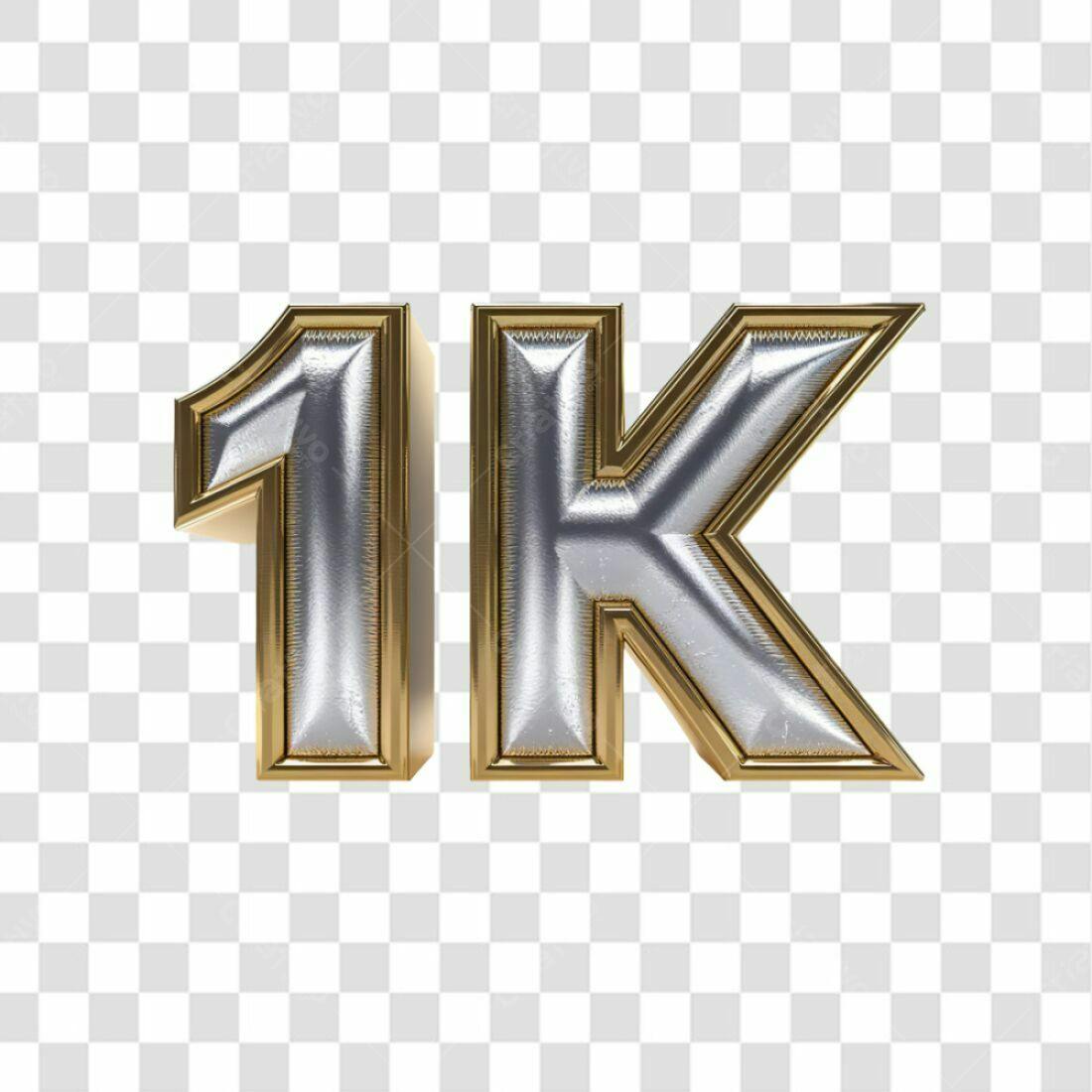 Icone 1k Seguidores PNG com fundo transparente