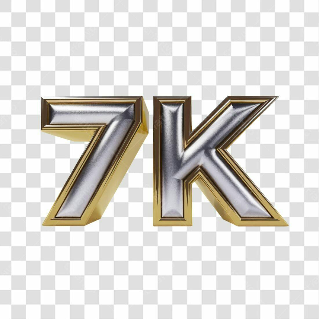 Icone 7K Seguidores PNG com fundo transparente