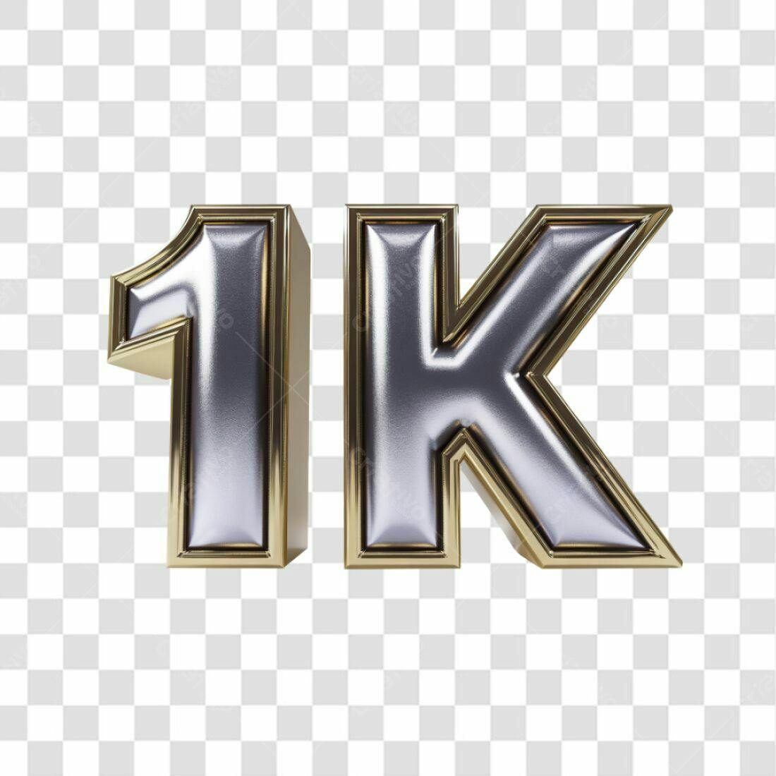 Icone 1K Seguidores PNG com fundo transparente