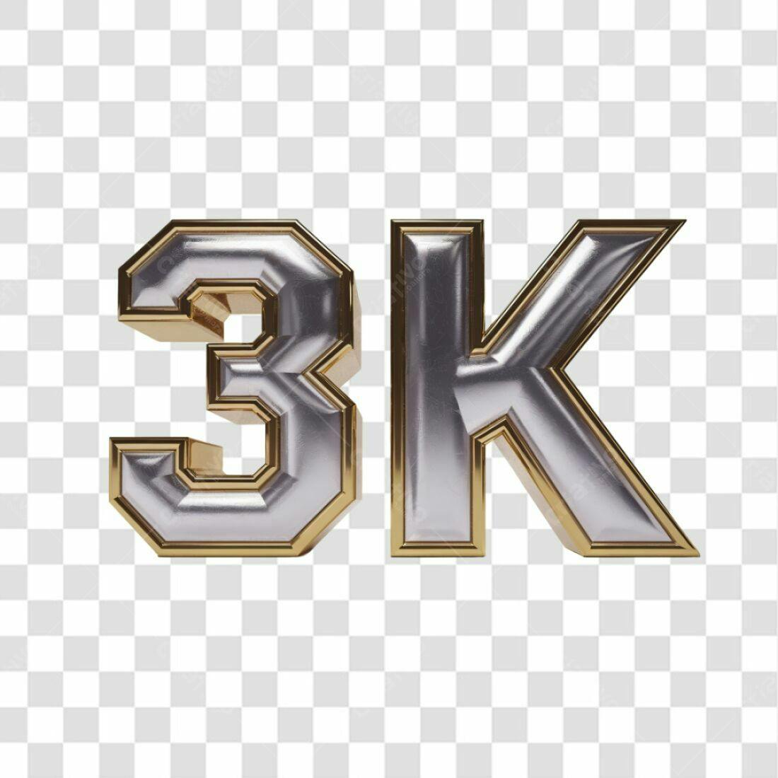 Icone 3K Seguidores PNG com fundo transparente