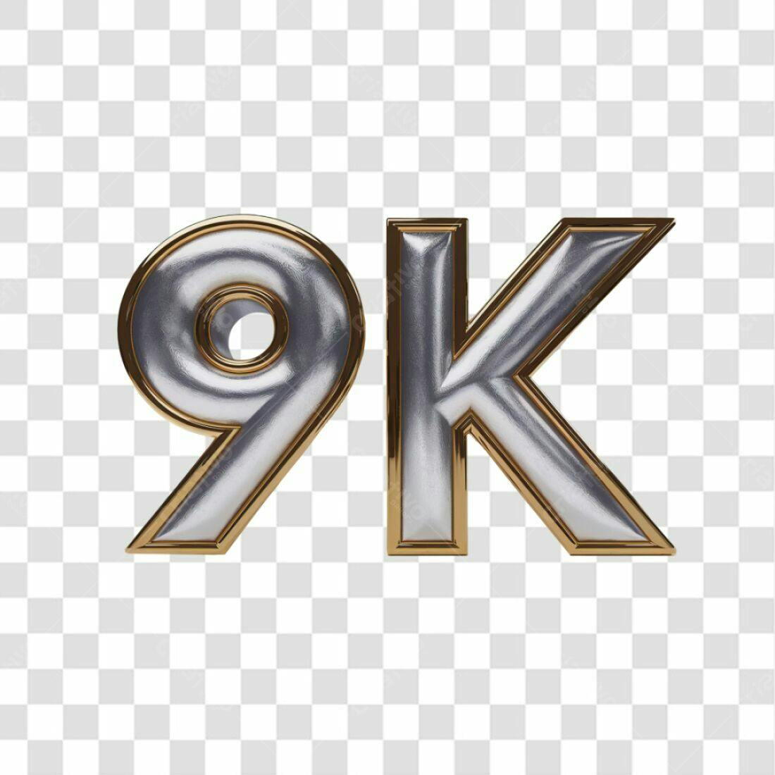 Icone 9K Seguidores PNG com fundo transparente
