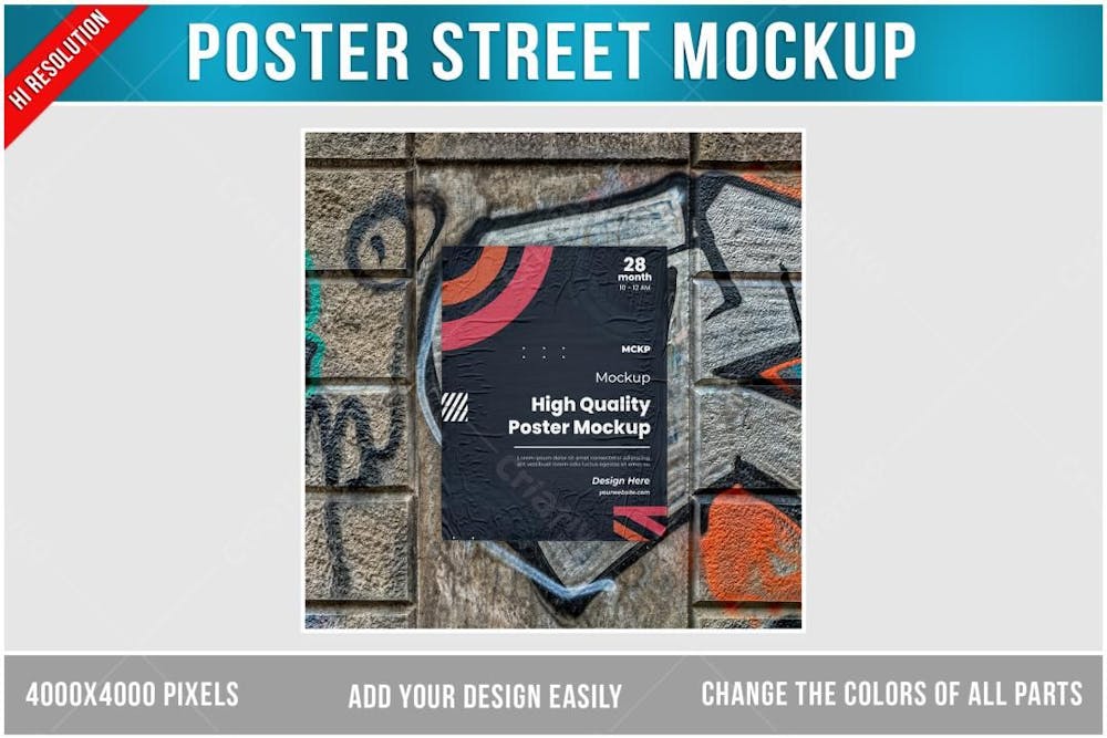 Poster em Rua Mockup