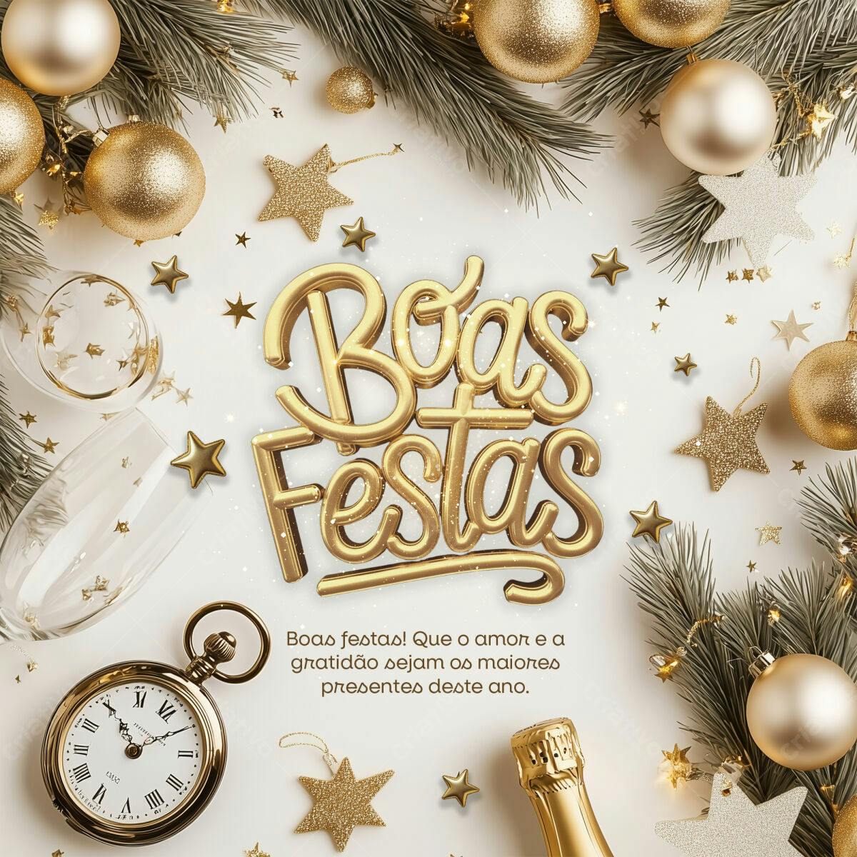 Flyer Boas Festas PSD Editável