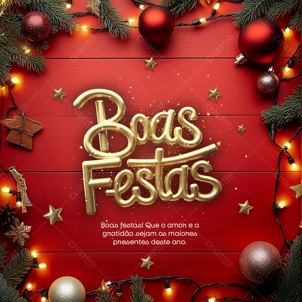 Postagem Boas Festas PSD Editável