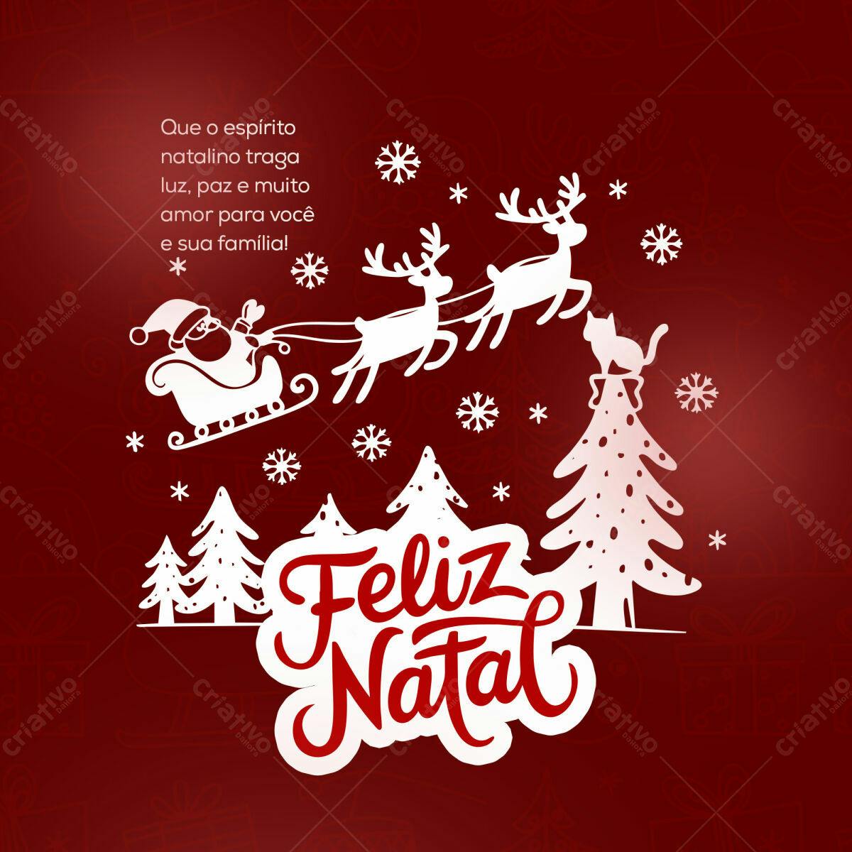 Postagem de Natal PSD Editável