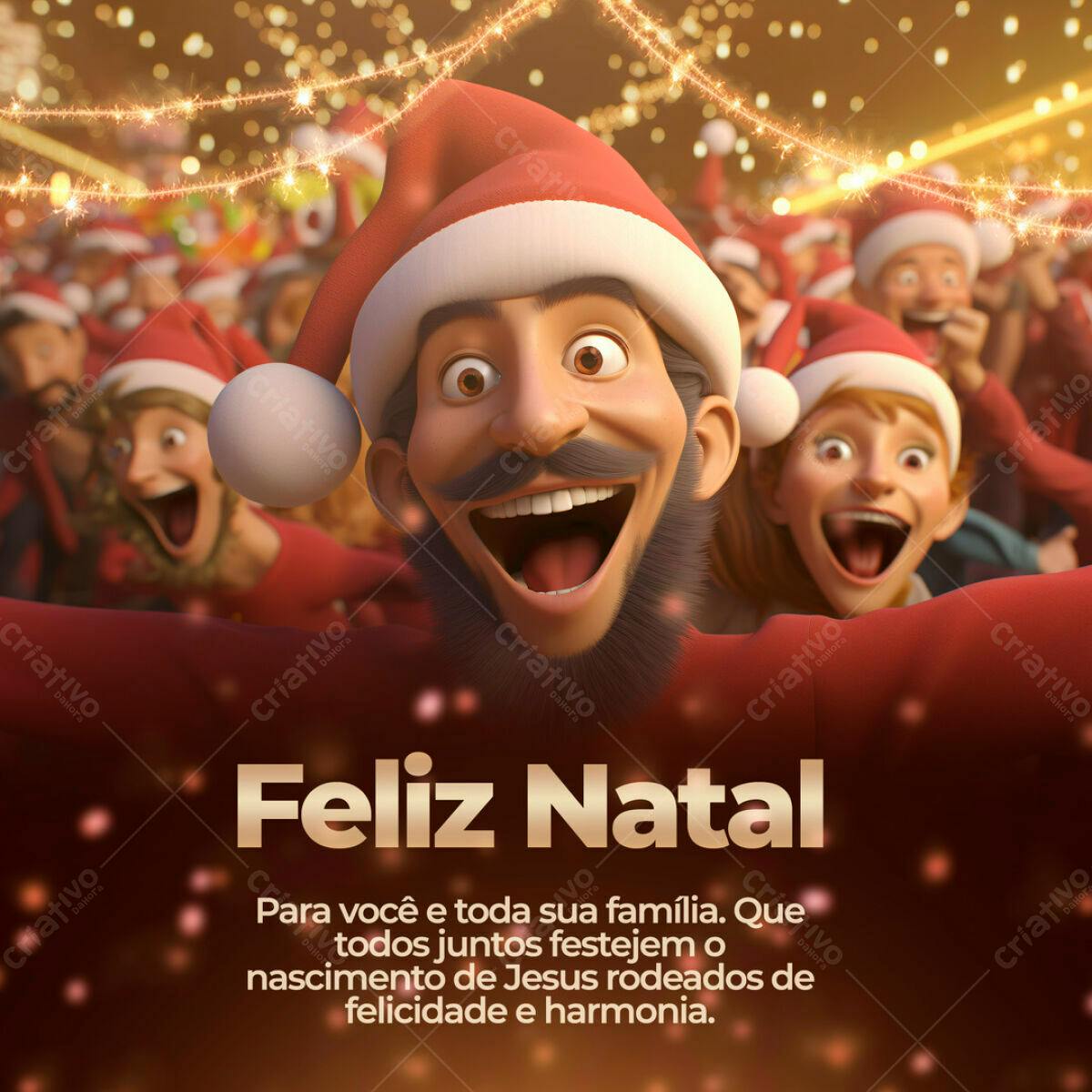 Flyer Natalino Família PSD Editável
