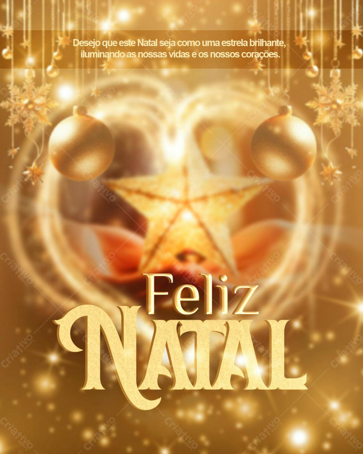 Flyer Natalino Dourado PSD Editável