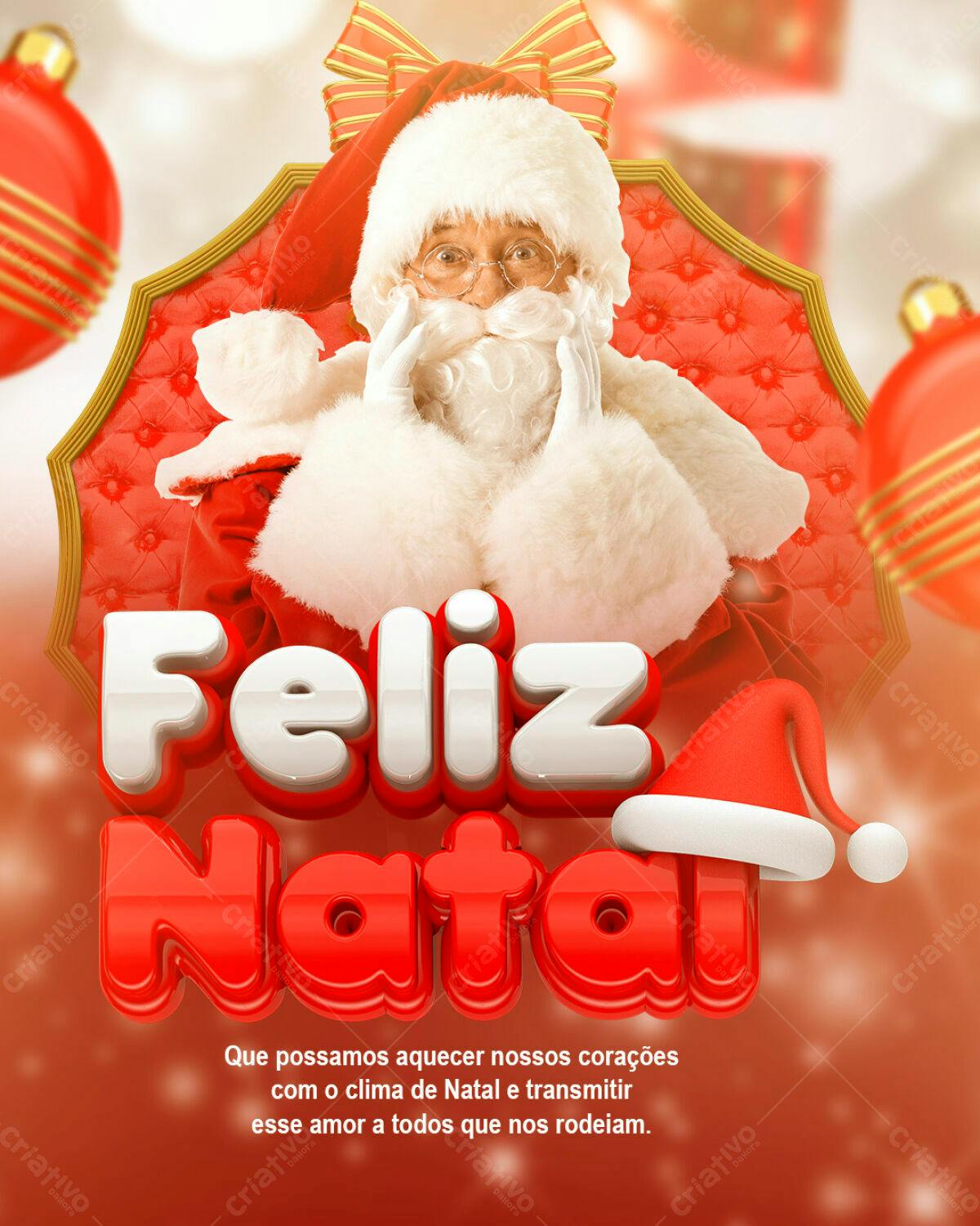 Flyer Natalino com Papai Noel PSD Editável
