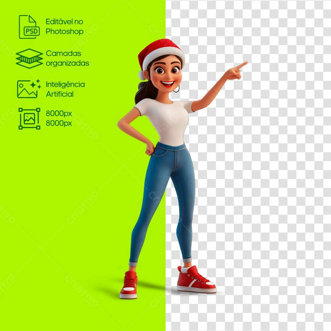 Modelo 3D Natalina PSD Editável