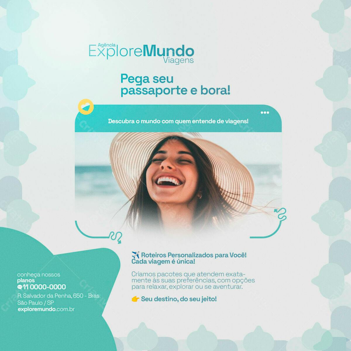 Flyer para Agência de Viagens PSD Editável