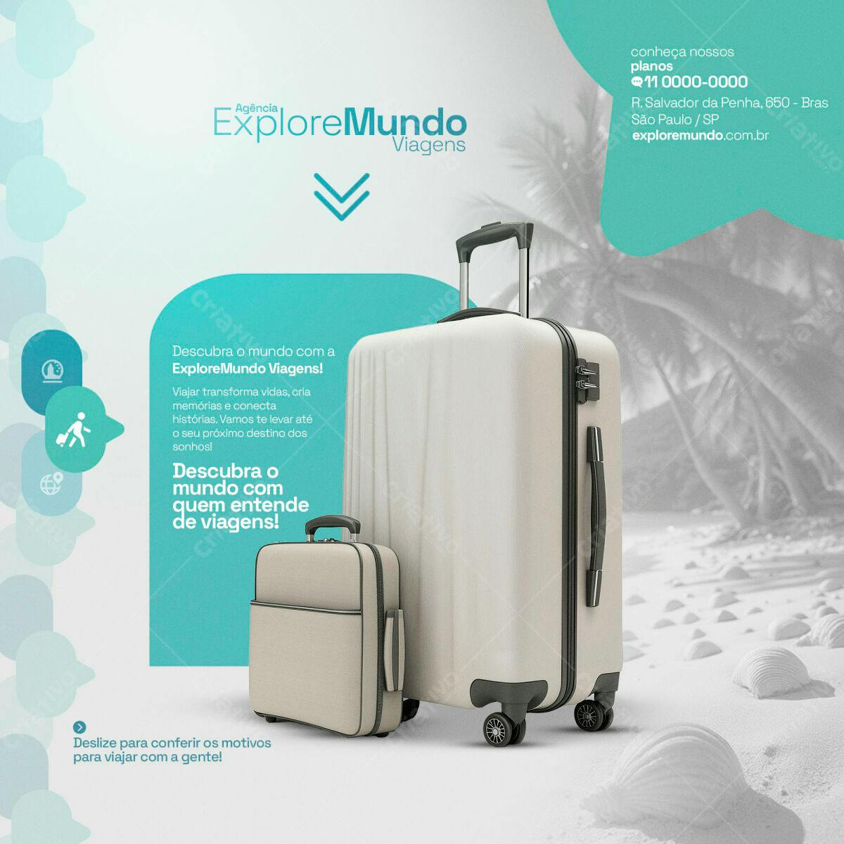 Flyer Agência de Viagens PSD Editável