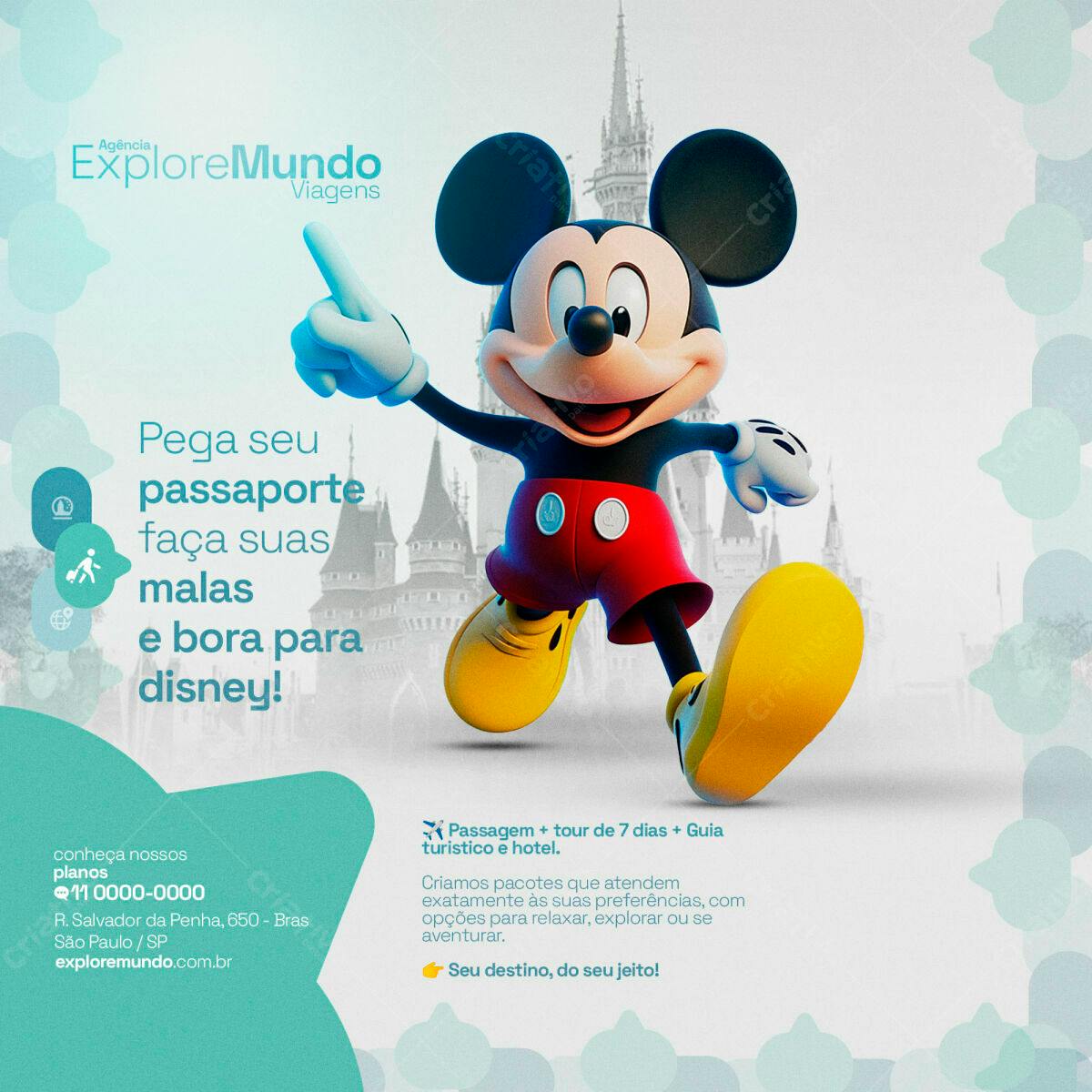 Flyer Disney PSD Editável