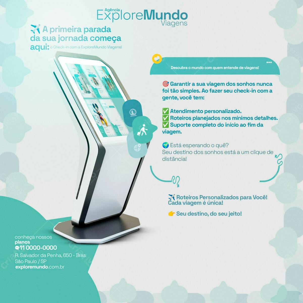 PSD para Agência de Viagens ExploreMundo Editável