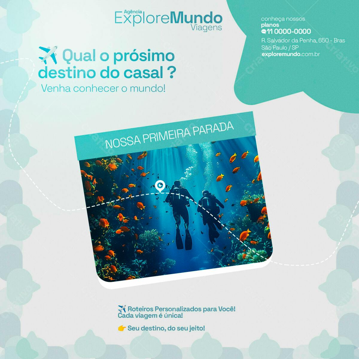 Flyer para Agência de Viagens PSD Editável