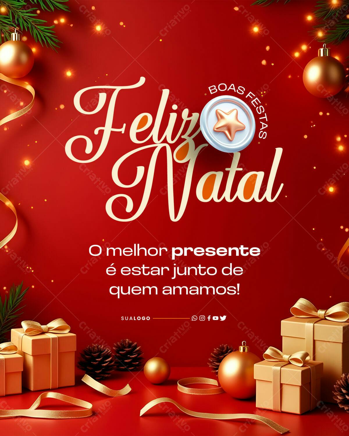 Postagem Natalina PSD Editável