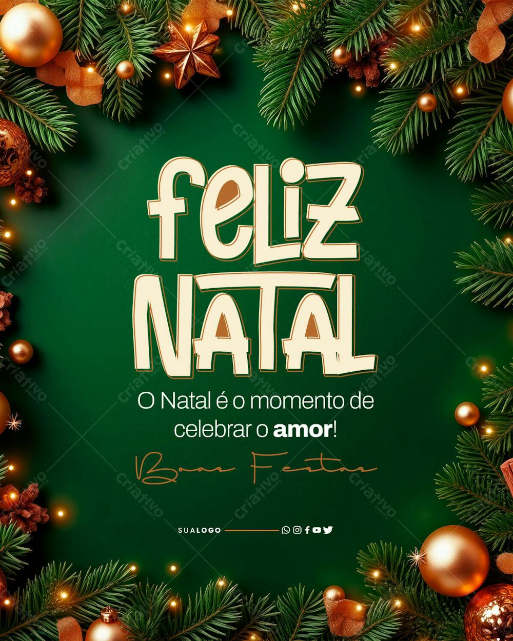 Social Media Feliz Natal Momento De Celebrar