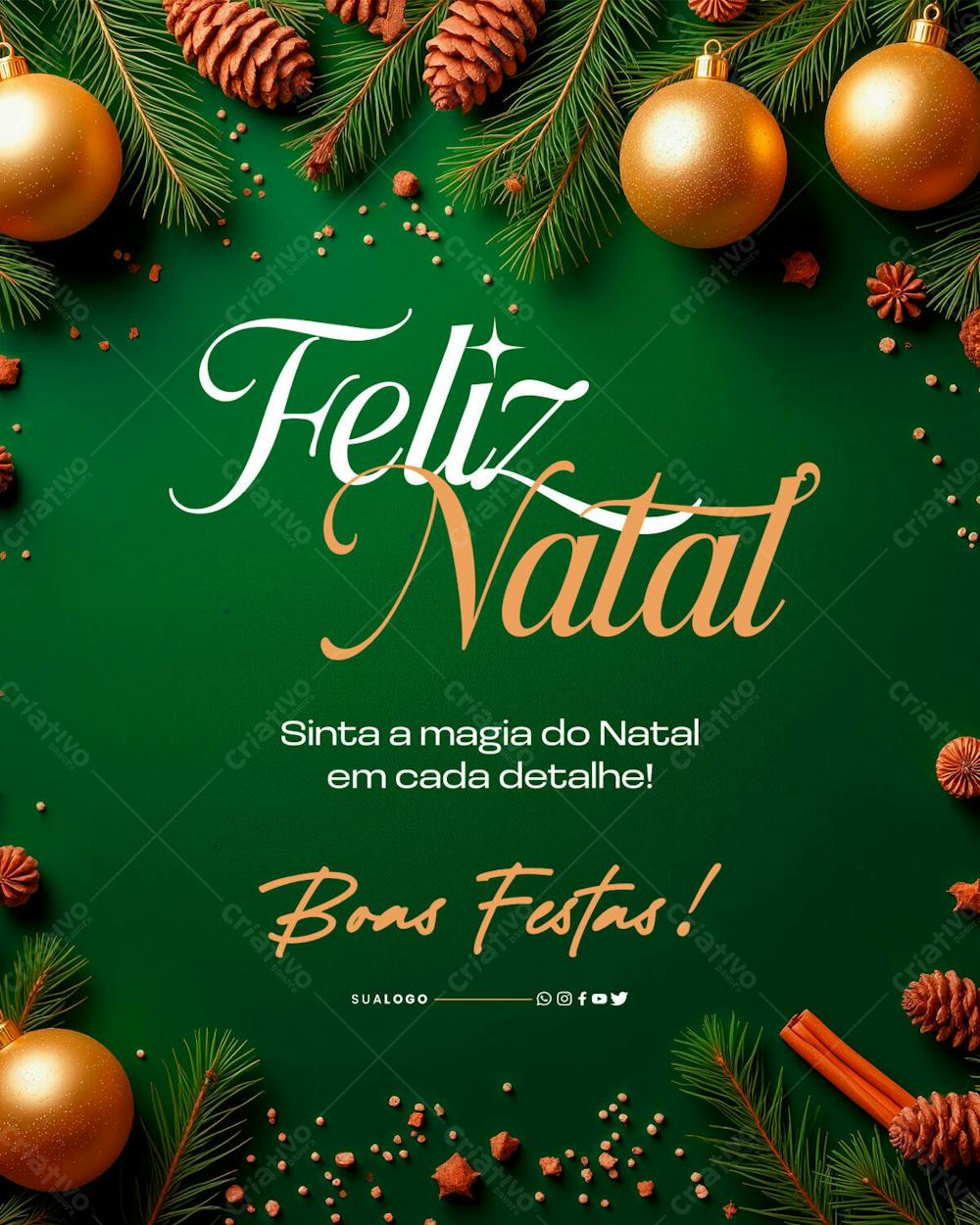 Social Media Feliz Natal Sinta A Magia Do Natal