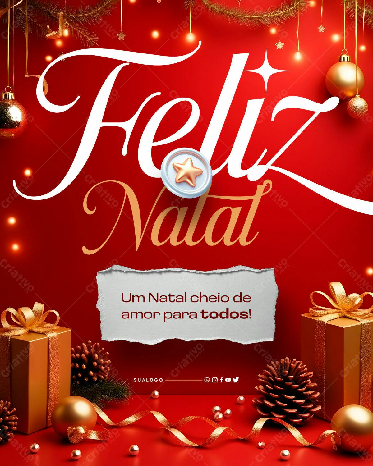 Flyer de Natal PSD Editável
