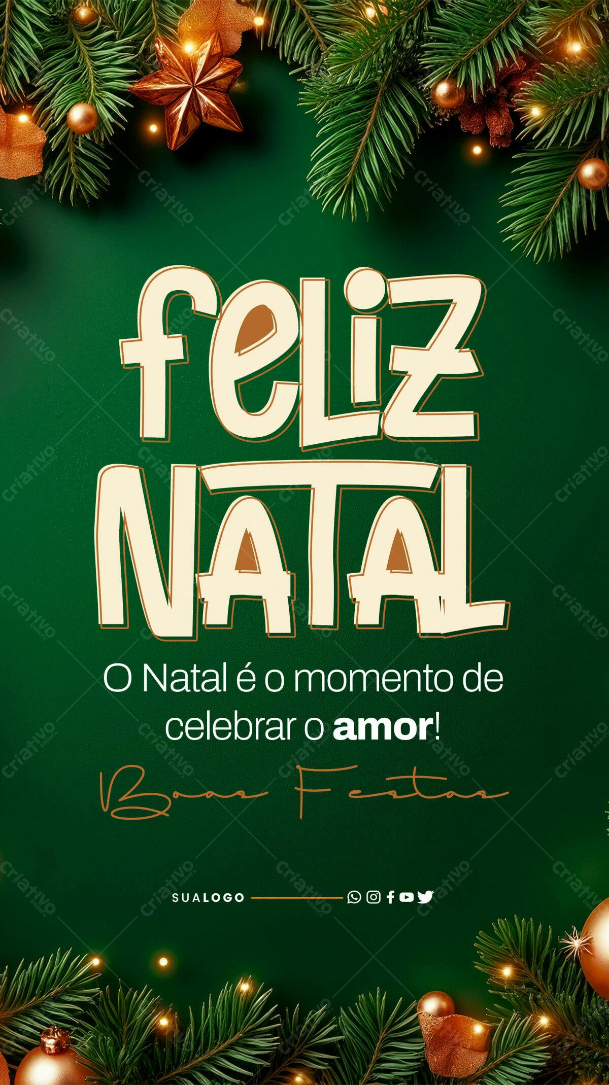 Flyer Feliz Natal PSD Editável