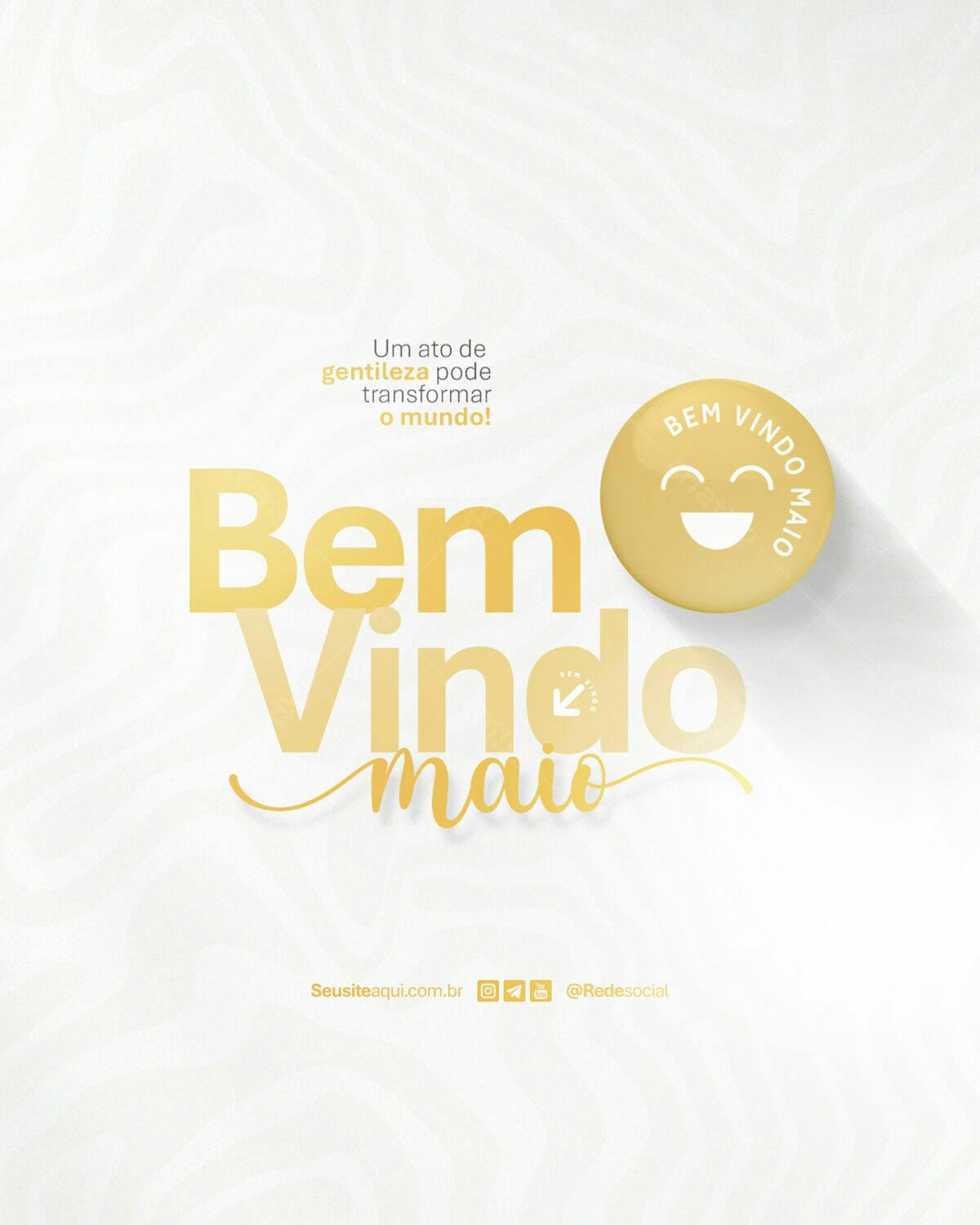 Postagem Boas Vindas Maio PSD Editável